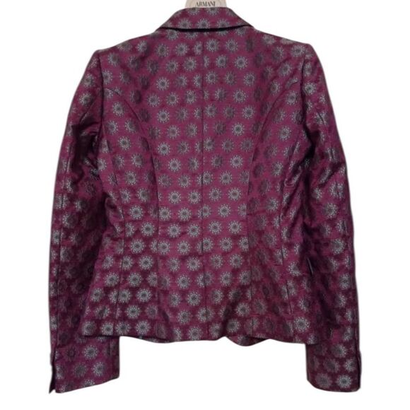 Etro Purple Printed Blazer 46 - Picture 3 of 9